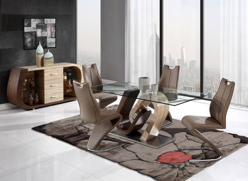 Dining Table D4126DT Oak/Walnut by Global Furniture