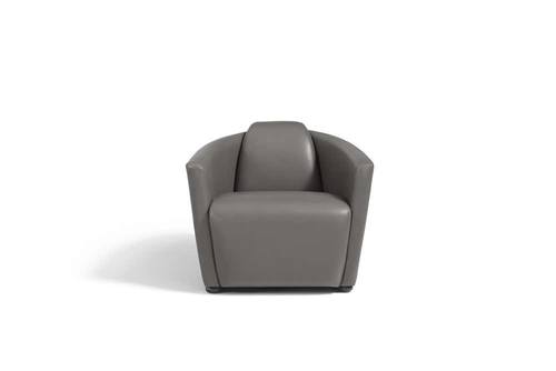 Luna Armchair Leather Spessorato Gray by Diven Living