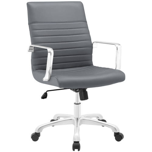 Finesse Mid Back Office Chair Gray by Modern Living