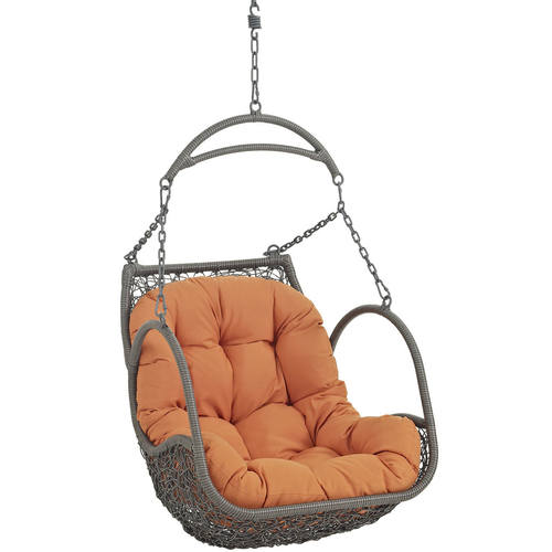 Arbor Outdoor Patio Wood Swing Chair Orange by Modern Living