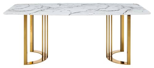 131 Gold Marble Dining Table by ESF