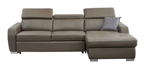 1822 Taupe Eco Leather Sectional w/Bed by ESF