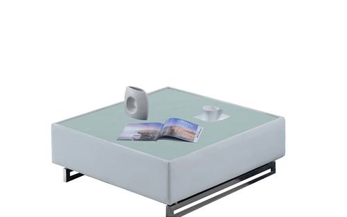 430 Square Leather Coffee Table by ESF