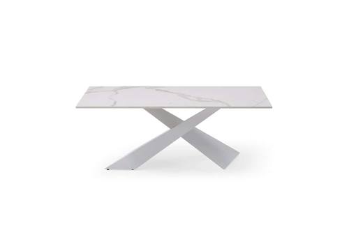 6046 White Ceramic Coffee Table by ESF