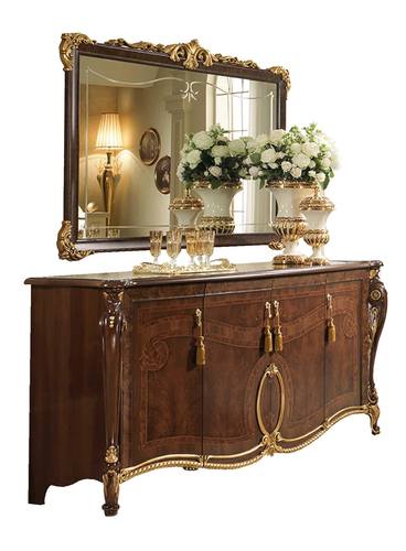 Donatello Walnut 4 Door Buffet by ESF