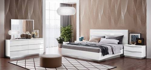 Onda Legno White Bedroom Set by ESF