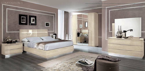 Platinum Legno Beige Bedroom Set by ESF