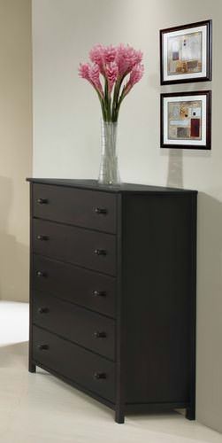 5 Drawer Chest-Eco-Friendly - Solid Pine Wood - Espresso Finish by Innovations
