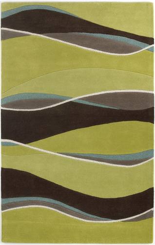 Eternity Lime/Mocha Landscapes Area Rug by KAS Rugs