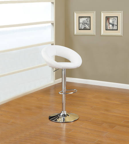 F1554 White Barstool (Set of 2) by Poundex