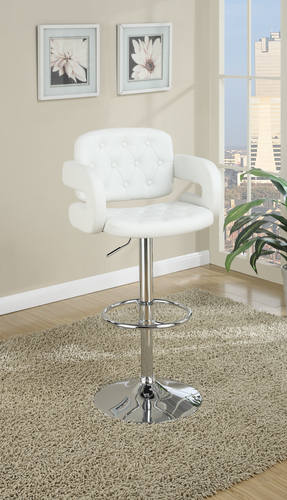 F1562 White Barstool by Poundex