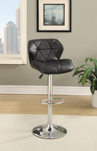 F1588 Black Barstool (Set of 2) by Poundex