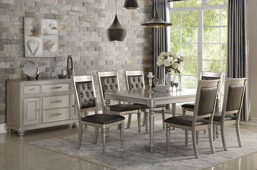 F1705 Silver Dining Chair (Set of 2) by Poundex