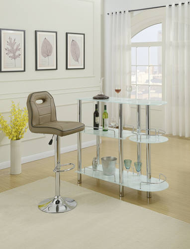 F2120 White Bar Stand by Poundex