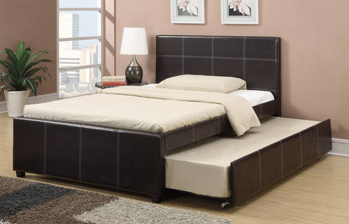 F9214 Espresso Bed by Poundex