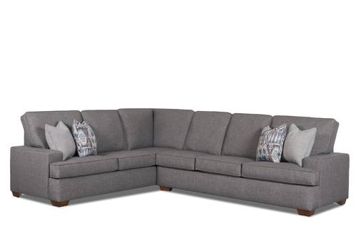 Fairview Sectional Sofa Bennett Charcoal by Wood House Upholstery