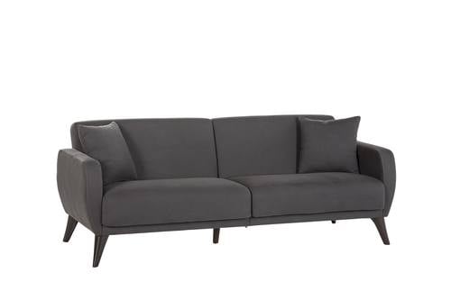 Flexy Convertible Sofa-in-a-Box (Zigana Charcoal) by Bellona