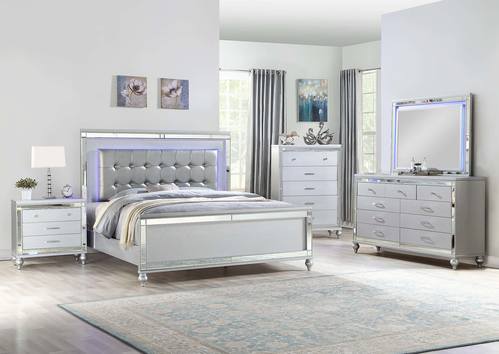 Sterling Silver Bedroom Set at Futonland