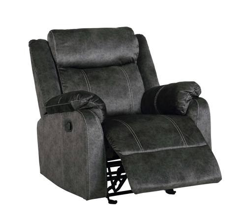 U7303 Domino Granite Microfiber Glider Reclining Chair by Global Furniture