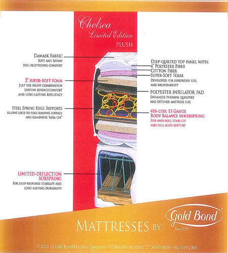 Chelsea Limited 13 Inch Plush Mattress by Gold Bond