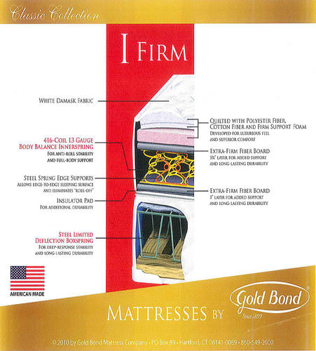 Classic I 8.75 Inch Firm Mattress by Gold Bond