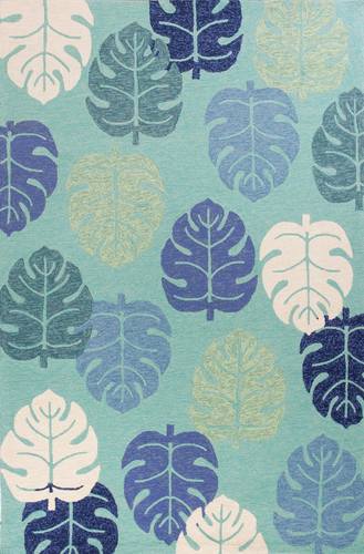 Harbor Turquoise Palms Area Rug by KAS Rugs