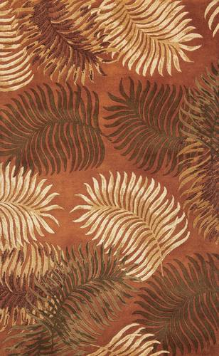 Havana Rust Fern View Area Rug by KAS Rugs