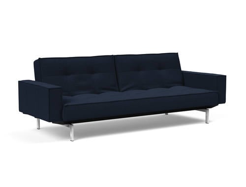 Splitback Sofa Bed w/Arms Mixed Dance Blue by Innovation