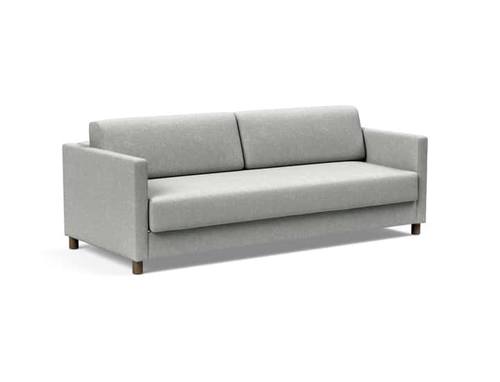 Pricilla Sleek Sofa Bed (Full Size) Micro Check Light Gray by Innovation