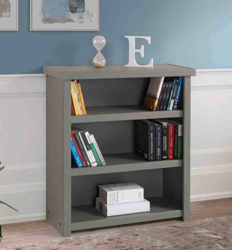 Solid Wood Bookcase (KD) Gray by Innovations