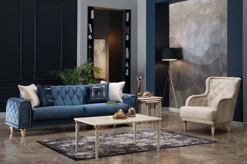 Mistral Duca Navy Accent Chair by Bellona