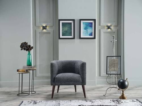 Selma Gray Accent Armchair by Bellona