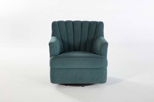 Urbane Petrol Blue Swivel Chair by Bellona