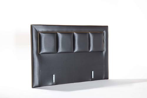 Carlino Gray PU Leather Queen Headboard by Bellona