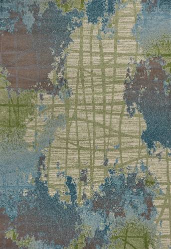 Illusions Green/Blue Visions Area Rug by KAS Rugs