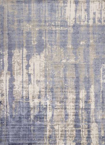 Indulge Grey/Blue Drizzle Area Rug by KAS Rugs