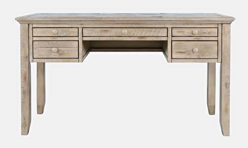 Rustic Shores Weathered Grey Power Desk w/5 Drawers & 2 USB Ports by Jofran