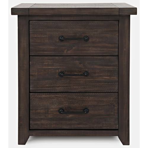 Madison County Dark Brown Power Nightstand by Jofran Furniture