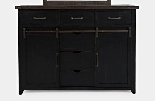 Madison County Vintage Black Door Dresser by Jofran Furniture