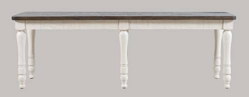 Madison County Vintage White Dining Bench by Jofran