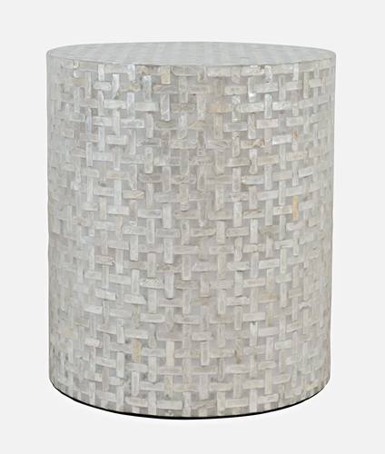 Global Archive Grey Tribal Large Capiz Accent Table by Jofran