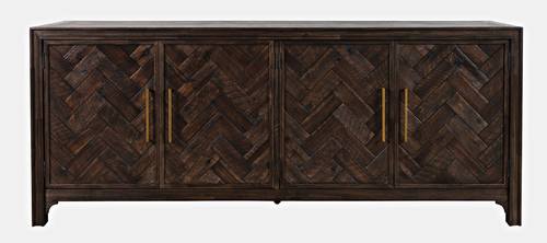Gramercy Dark Chevron 4 Door Accent Cabinet - Thumbnail 2