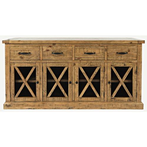 Telluride Brown 4 Drawer Sideboard by Jofran Furniture
