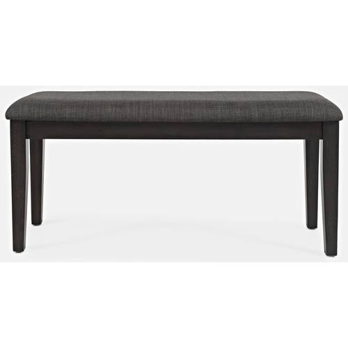 American Rustics Black Upholstered Dining Bench by Jofran Furniture