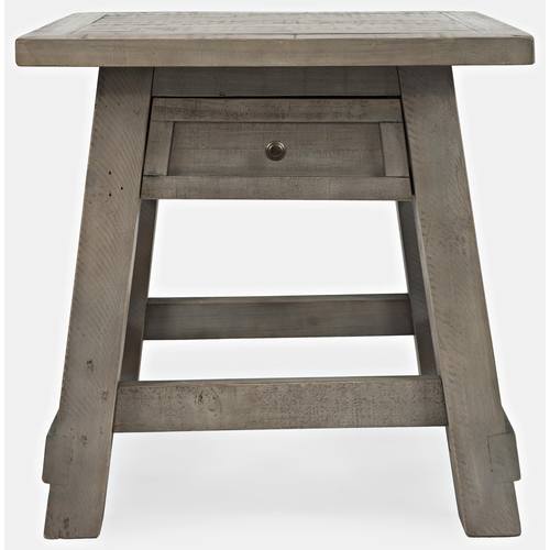 Outer Banks Grey Power End Table w/Drawer by Jofran Furniture