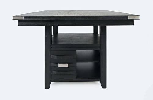 Altamonte Square Dark Charcoal Counter Hight Table w/Storage Base & Extension Leaf by Jofran
