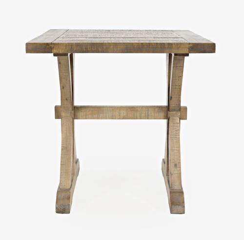 Carlyle Crossing Light Brown Wood End Table by Jofran Furniture