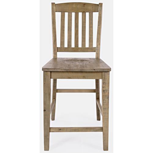 Carlyle Crossing Brown Wood Slatback Stool by Jofran Furniture