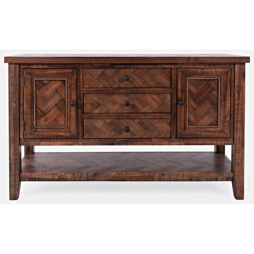 Fairview Brown Wood Server w/3 Drawer by Jofran Furniture