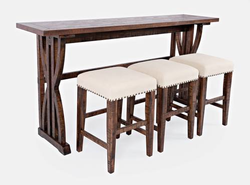 Fairview Brown Sofa Counter Dining Set (Set of 4) by Jofran Furniture